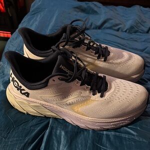 Hoka White and Blue Running Shoes